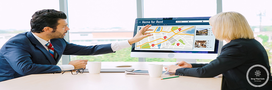 Online Real Estate Rental Search Snugly On Computer Online real estate rental search snugly on computer. House home or apartment rental website online.