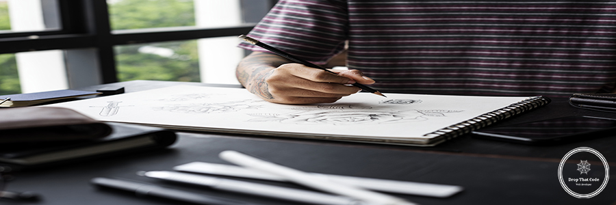 Tattooed hand drawing art work Tattooed hand drawing art work