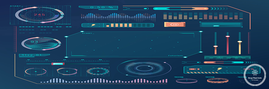 Basic RGB Velocity technology interface template design elements vector