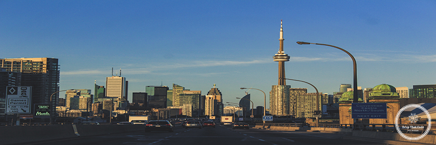 Highway view of Toronto city Highway view of Toronto city