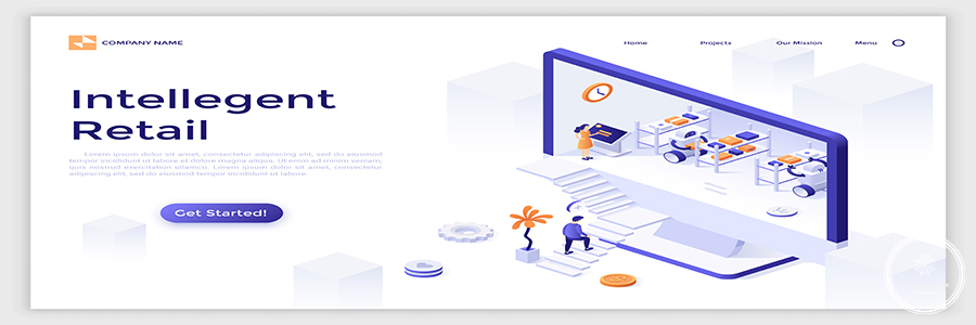 Vector Isometric Landing Page Template eCommerce Website Development Toronto